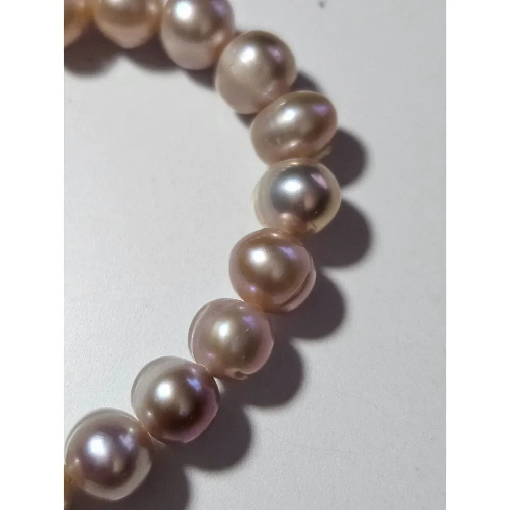 Pink freshwater pearl bracelet 7